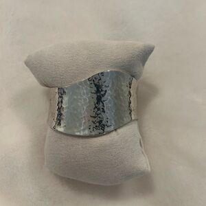 Silver Wave Cuff Bracelet
